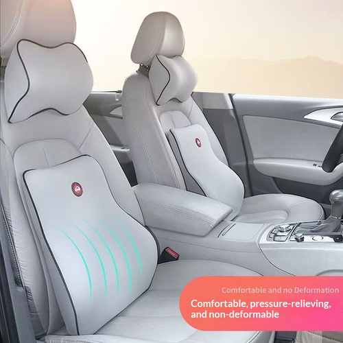 Cojín lumbar de espuma viscoelástica colocado en un asiento de coche